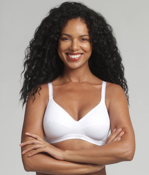 Non-wired bra in white Basic Micro Support