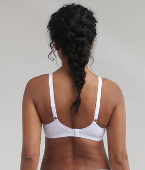 Non-wired bra in white Basic Micro Support