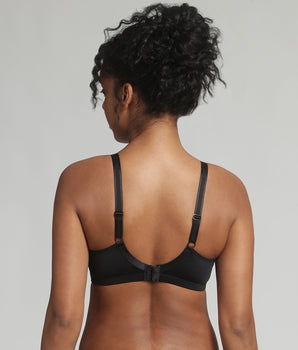 Non-wired bra in black Basic Micro Support