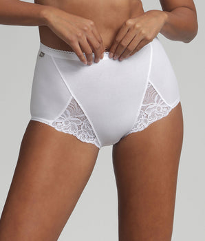 Pack of 3 full knickers in white Cotton & Lace