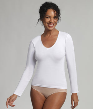 Long-sleeved t-shirt in white Thermal Classic