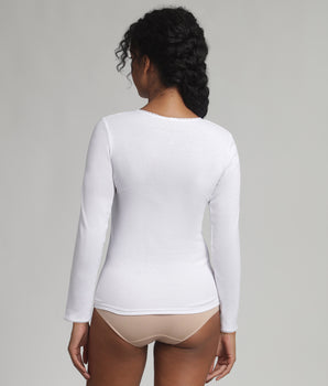 Long-sleeved t-shirt in white Thermal Classic