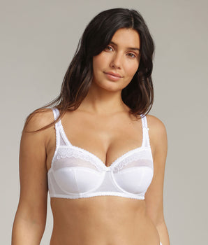 Full cup bra in white Classic Micro Support