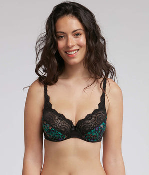 Underwired bra in winter bloom Flower Elegance Micro