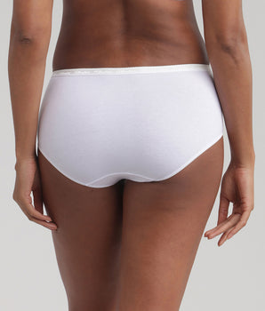 Pack of 2 midi knickers in white Organic Cotton