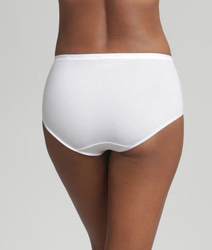 Pack of 2 midi knickers in white Organic Cotton