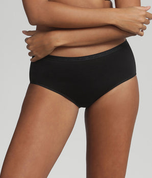 Pack of 2 midi knickers in black Organic Cotton