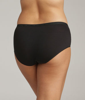 Pack of 2 midi knickers in black Organic Cotton