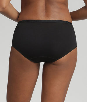 Pack of 2 midi knickers in black Organic Cotton