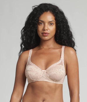 Underwired bra in beige Recycled Classic Lace Support