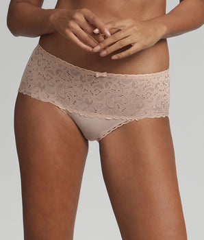 Midi knickers in beige Recycled Classic Lace Support