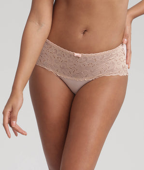 Midi knickers in beige Recycled Classic Lace Support