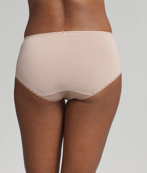 Midi knickers in beige Recycled Classic Lace Support