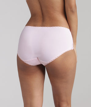 Midi knickers in pastel pink Recycled Classic Lace Support