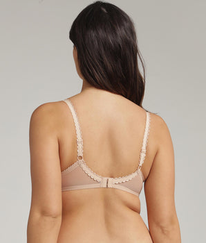 Underwired bra in beige Flower Elegance Recycled