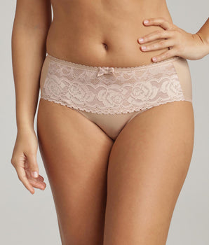 Midi knickers in beige Flower Elegance Recycled