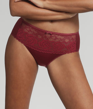 Midi knickers in black cherry Flower Elegance Recycled