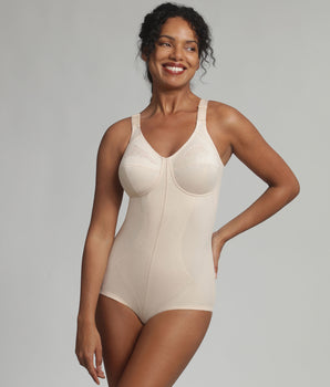 All-in-one body in beige I Can't Believe It's a Girdle