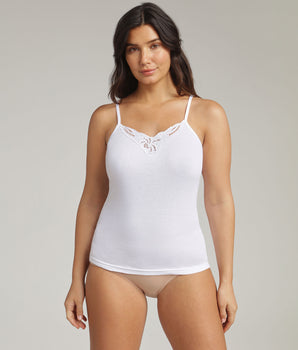 Camisole in white Cotton Feminine