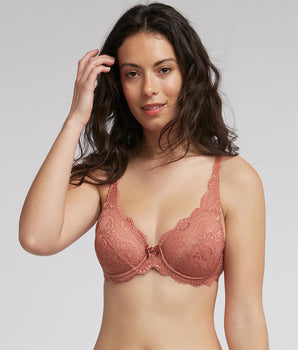 Underwired bra in cedar wood Flower Elegance