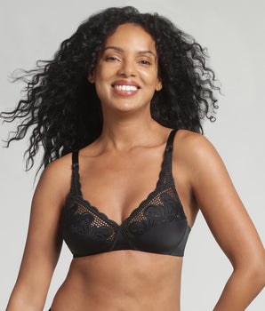 Non-wired bra in black Cross your Heart Modern Tricot