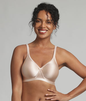 Non-wired bra in beige Satiny Micro-Support