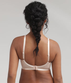 Non-wired bra in beige Satiny Micro-Support