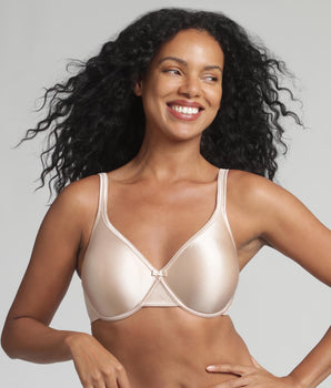 Underwired bra in beige Satiny Micro-Support