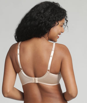 Underwired bra in beige Satiny Micro-Support