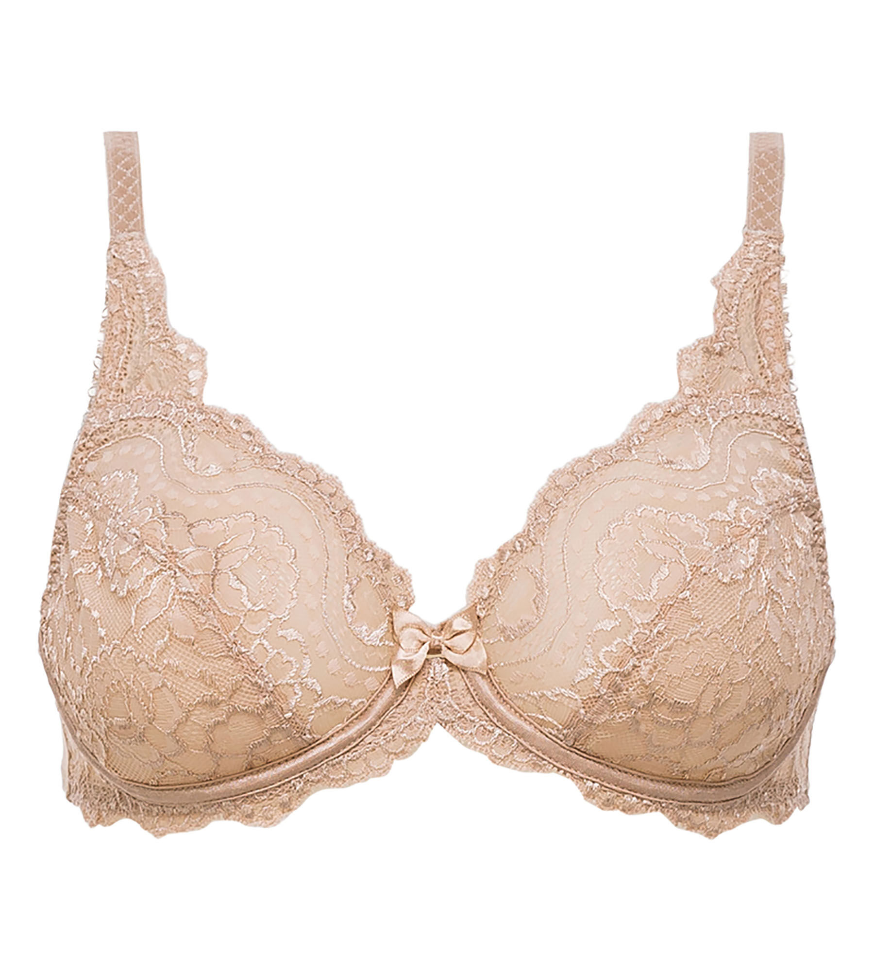 Full Cup Bra in beige Flower Elegance