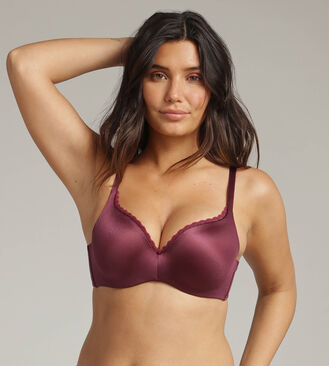 Full cup bra in plum with removable underwires 24h Absolute Soft, , PLAYTEX