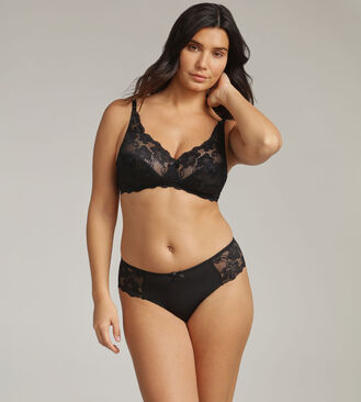 Non Wired Bra in Black Lace Essential Elegance, , PLAYTEX
