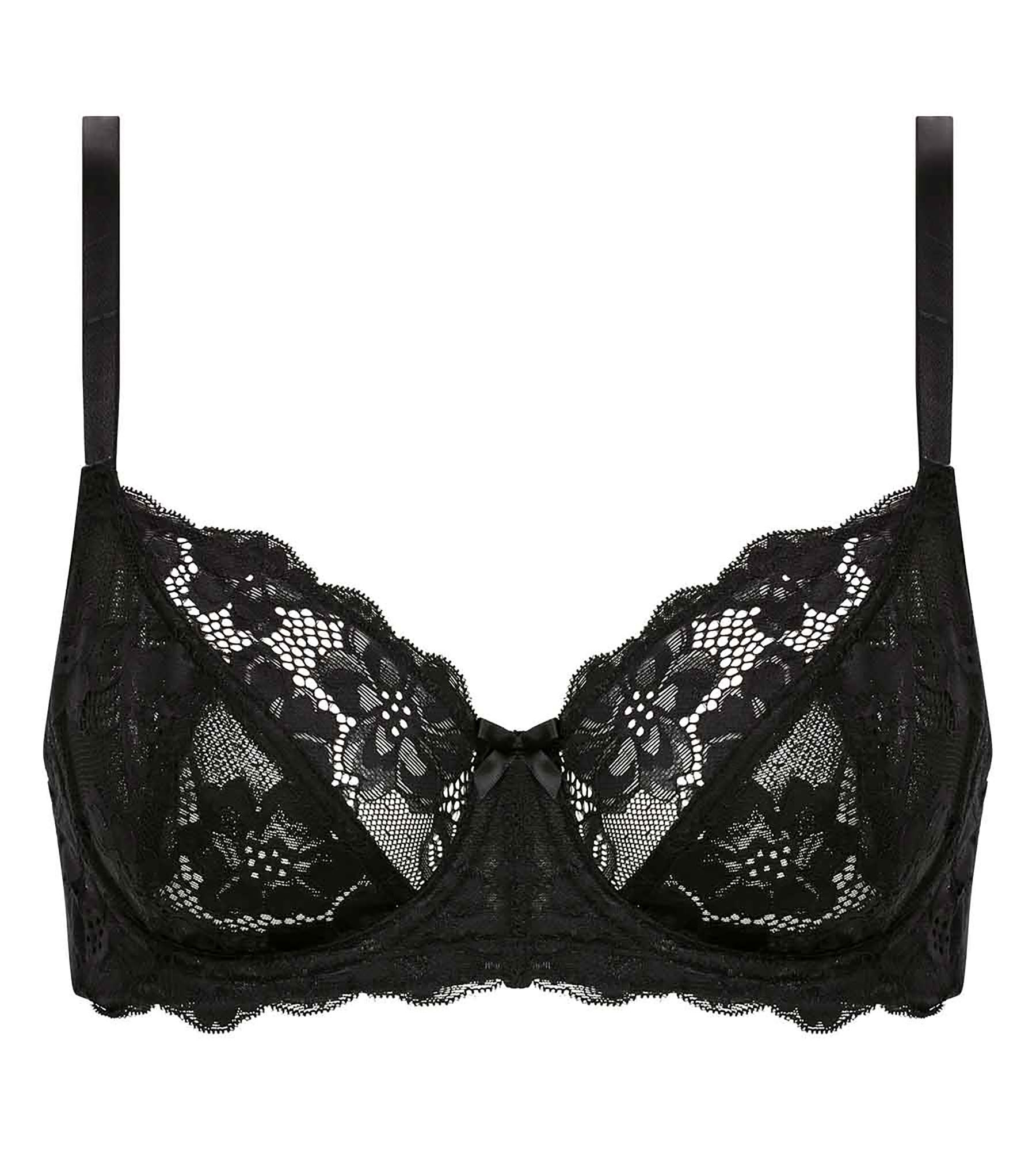 Underwired Lace Bra in Black Essential Elegance