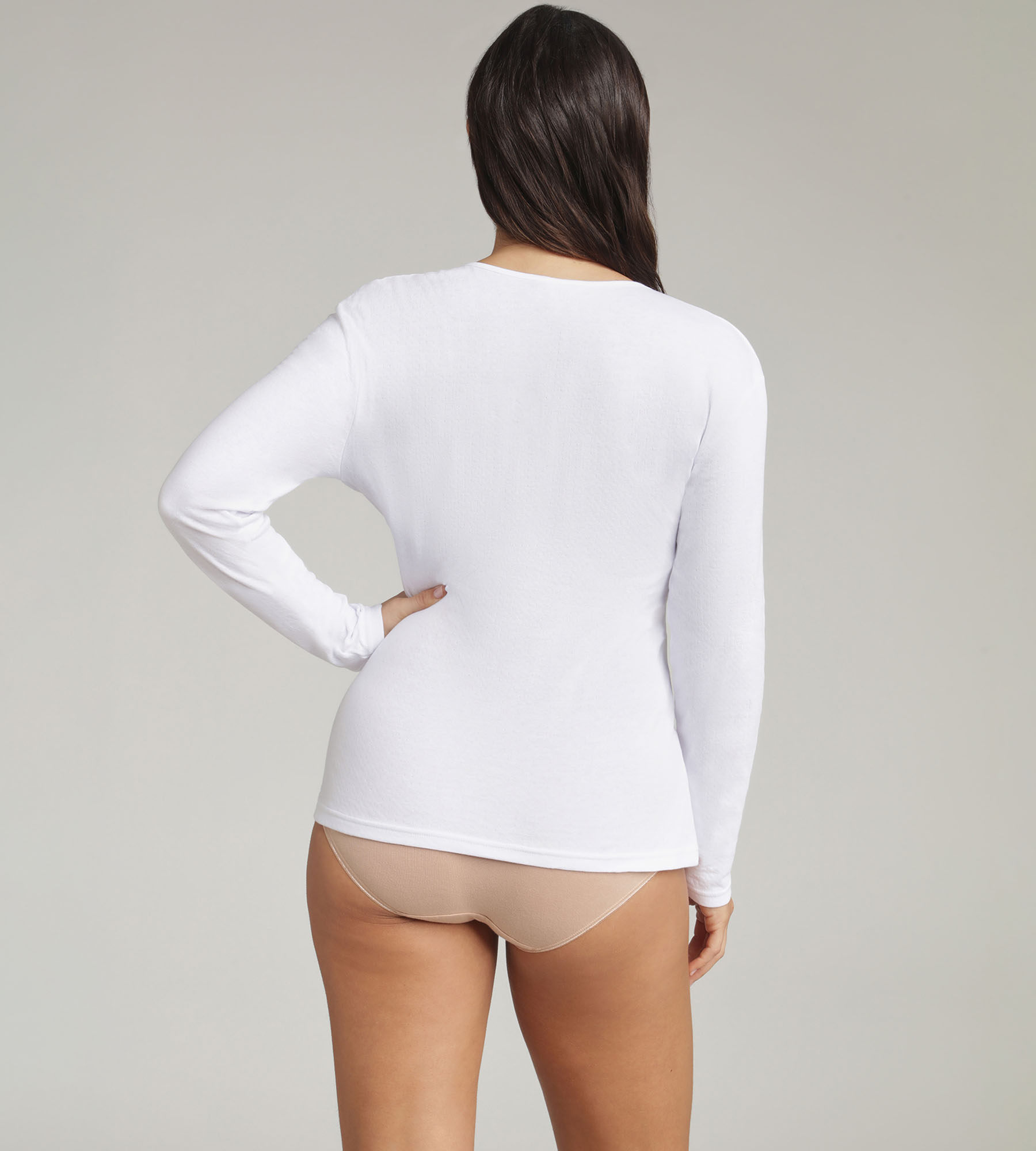 Long-sleeved t-shirt in white Thermal Natural, , PLAYTEX