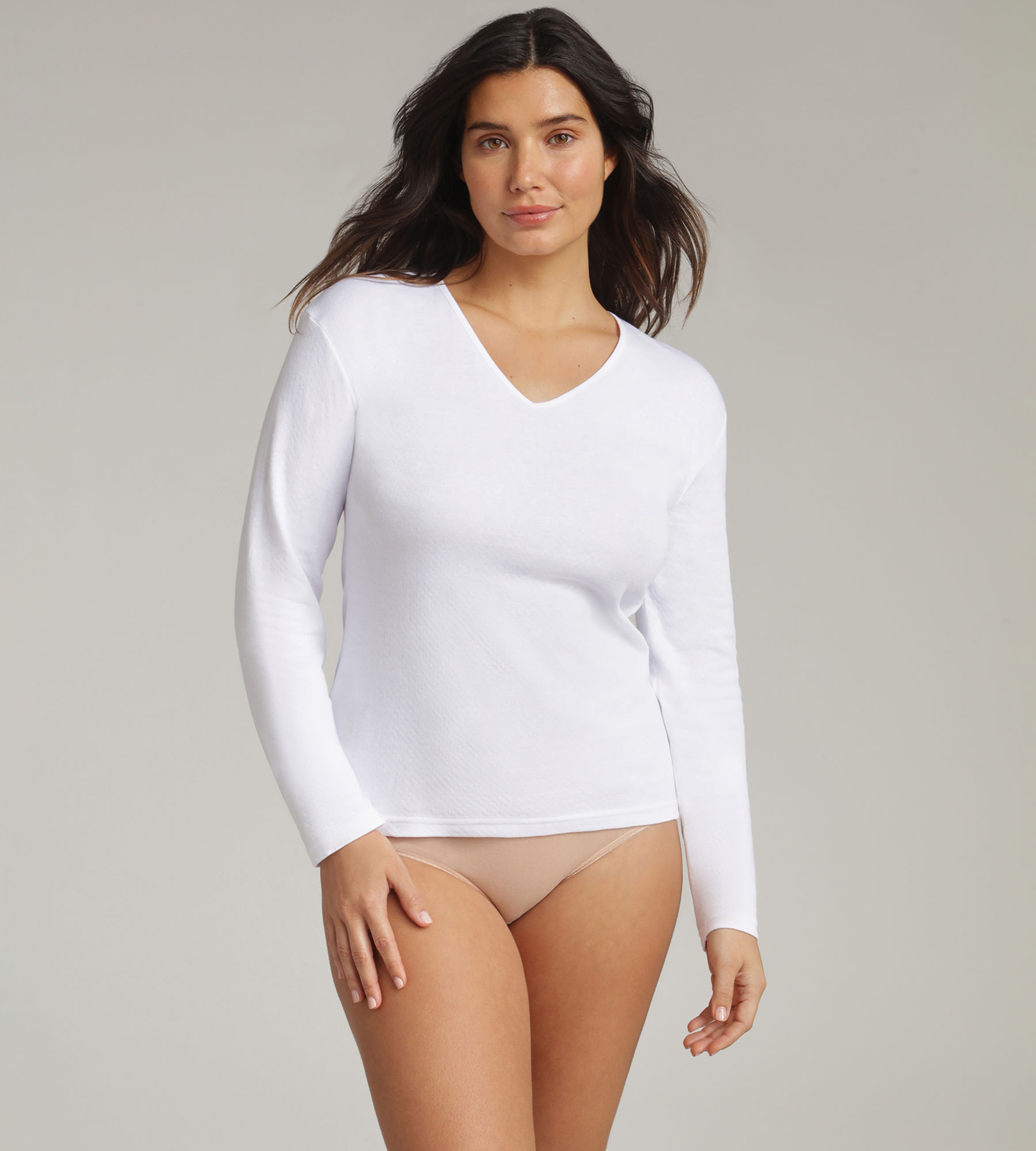 Long-sleeved t-shirt in white Thermal Natural, , PLAYTEX