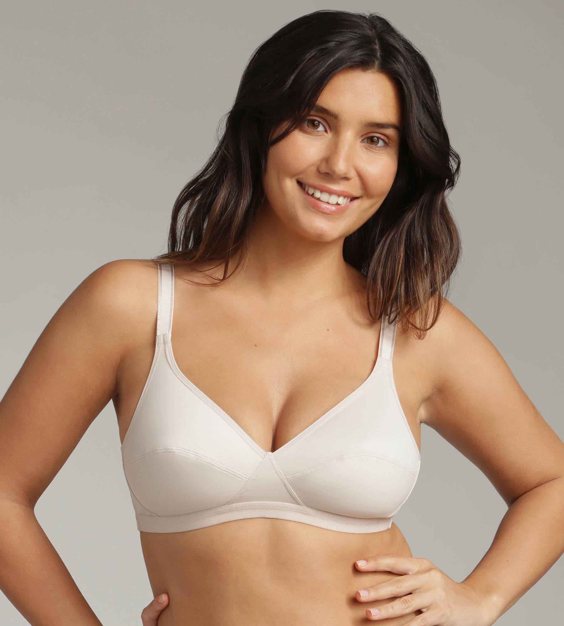Non-wired bra in beige Basic Micro Support, , PLAYTEX