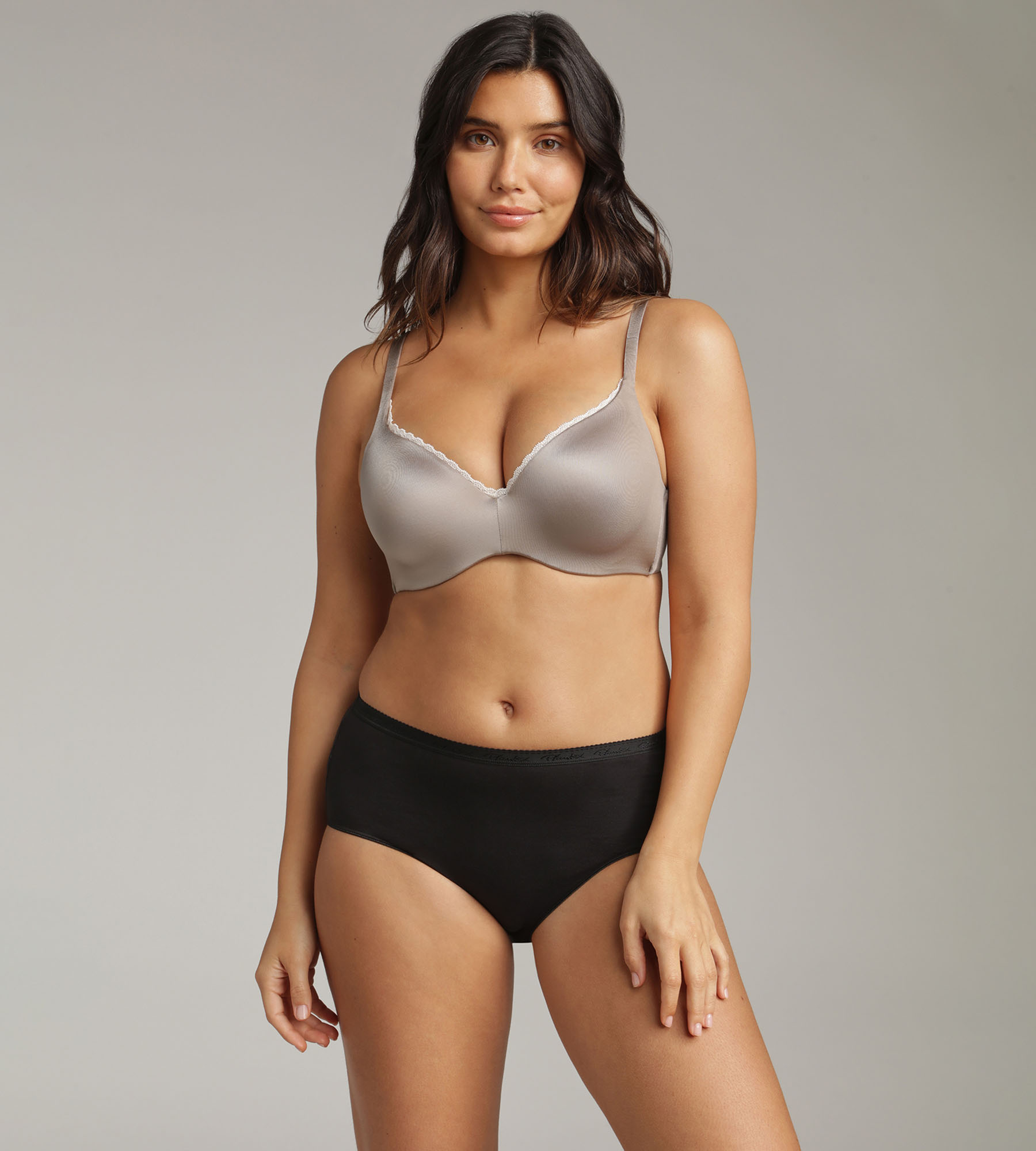 Full cup bra in mink with removable underwires 24h Absolute Soft, , PLAYTEX