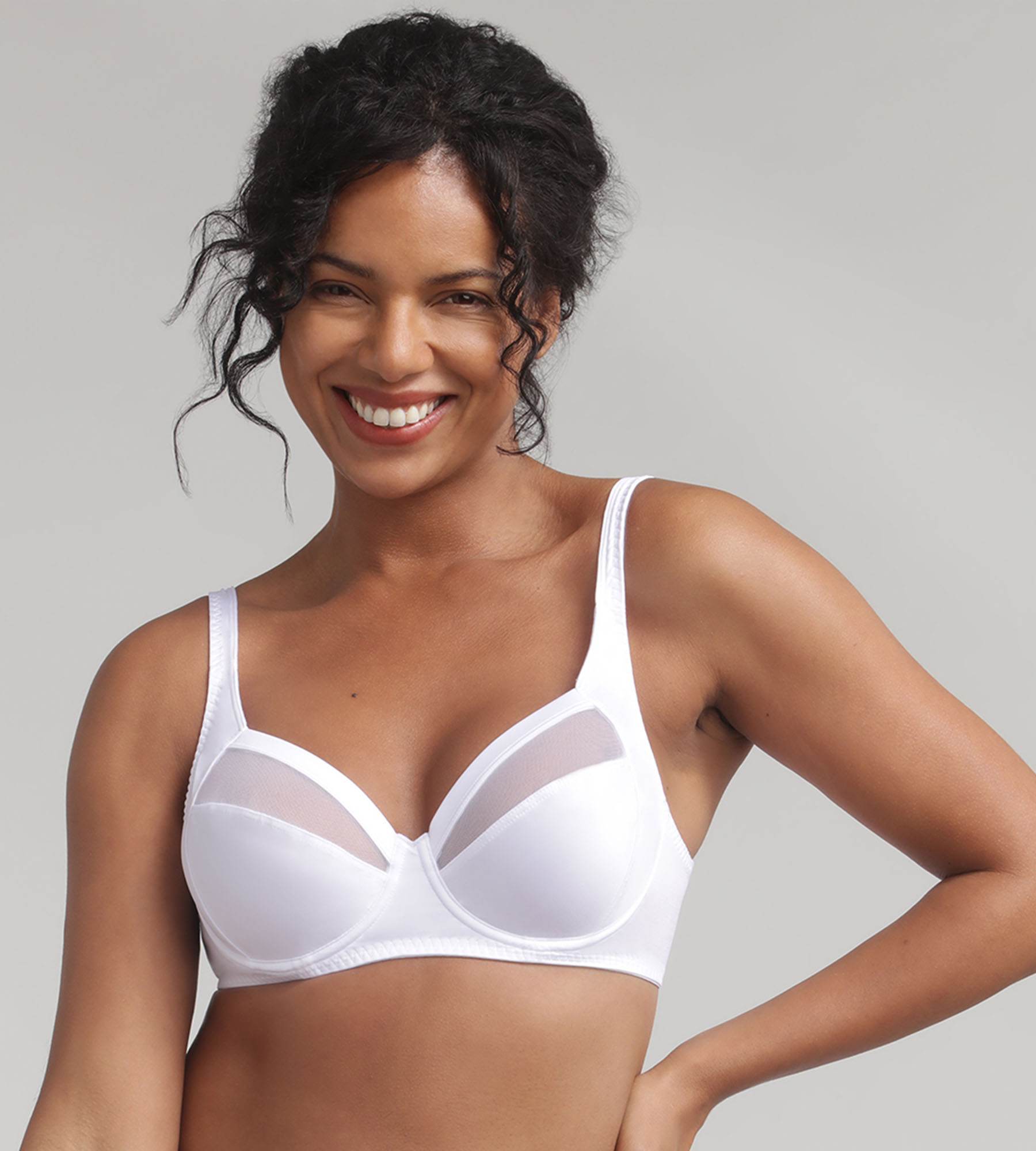 Full cup bra with removable underwires in light brown 24h Absolute